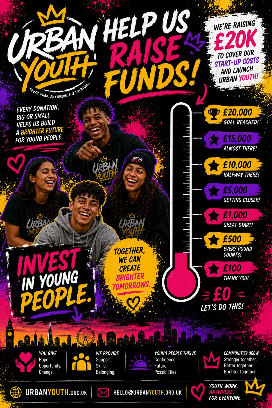Urban Youth fundraising campaign artwork